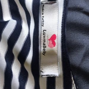 Incredibly soft nursing midi dress. Perfect condition. Navy blue and white.